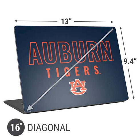 Auburn University Tigers Outline Universal Laptop 16in (13 x 9.4in) Skin